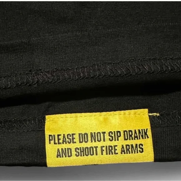 Black Graphic Tee with Bold Print - Picture 4 of 5